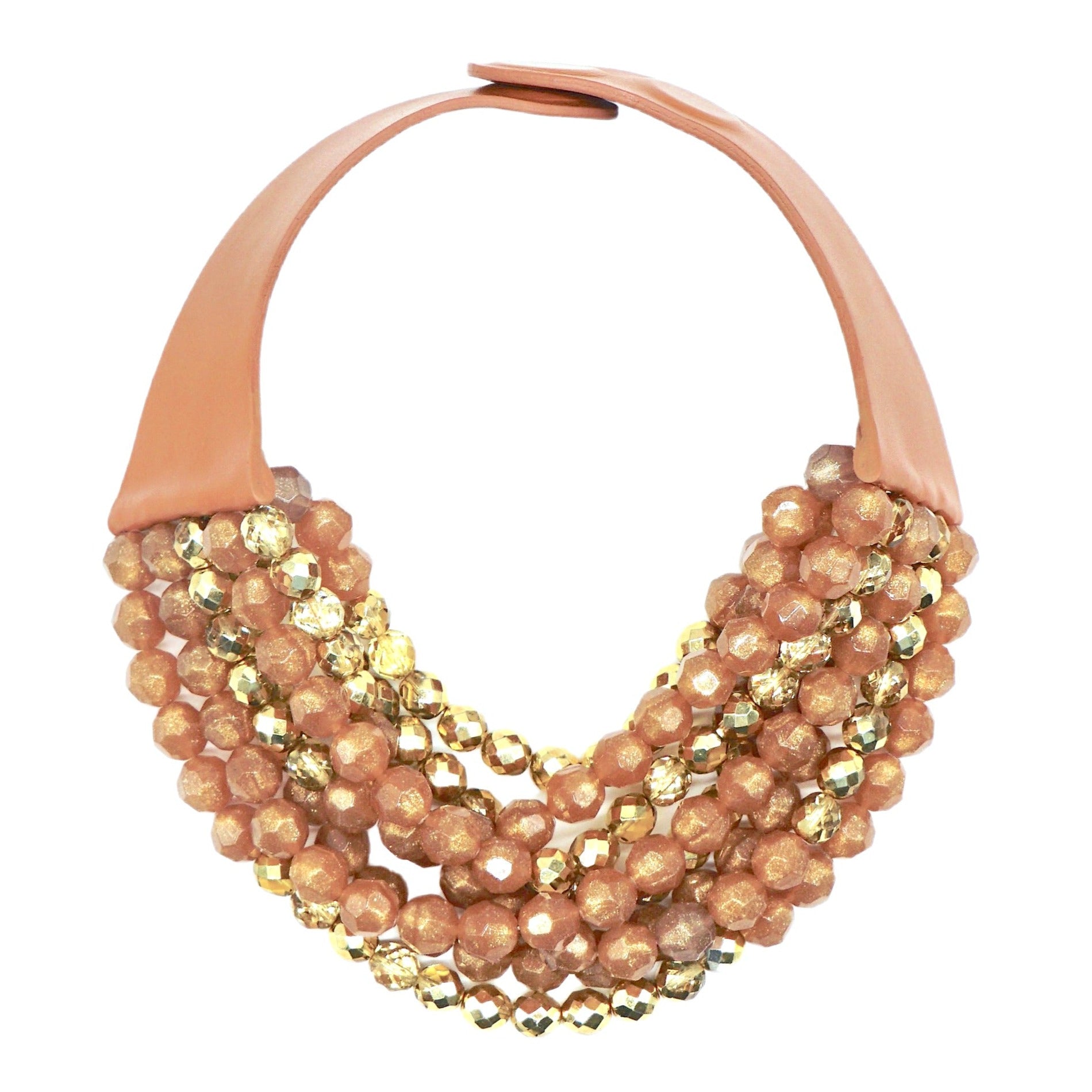 Honey Gold Shimmer on Melone Necklace