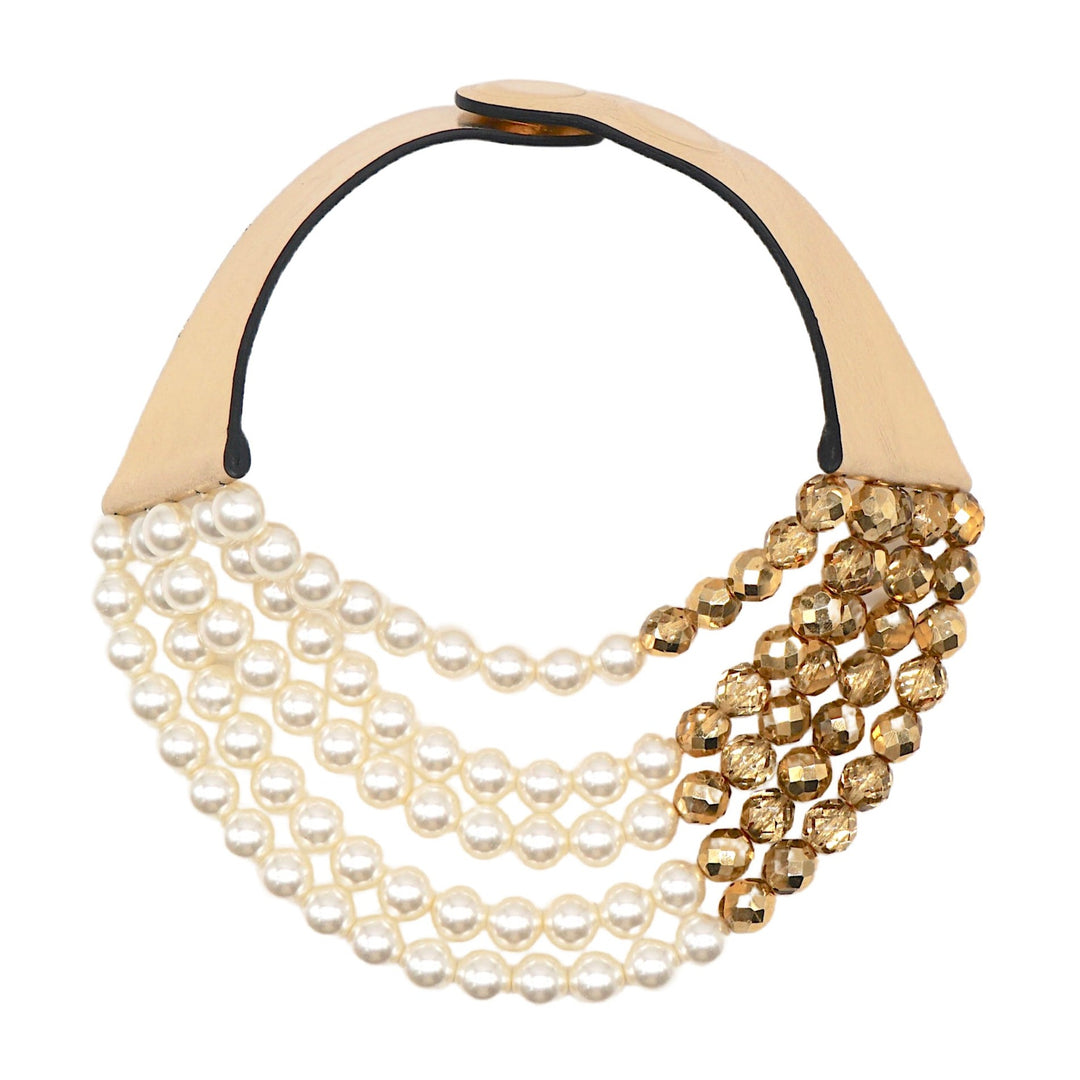 Audrey Pearl/Gold Necklace