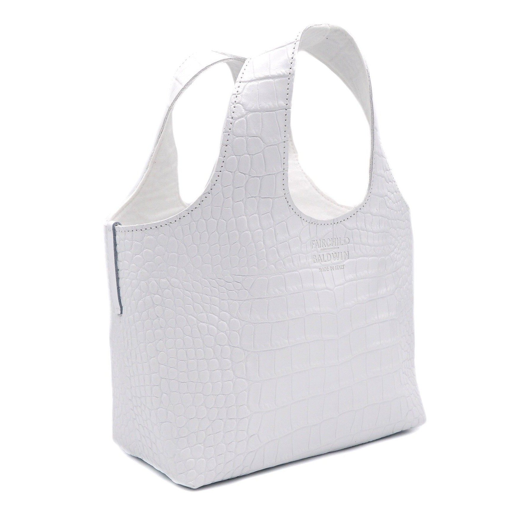 Faux Croc Pure White