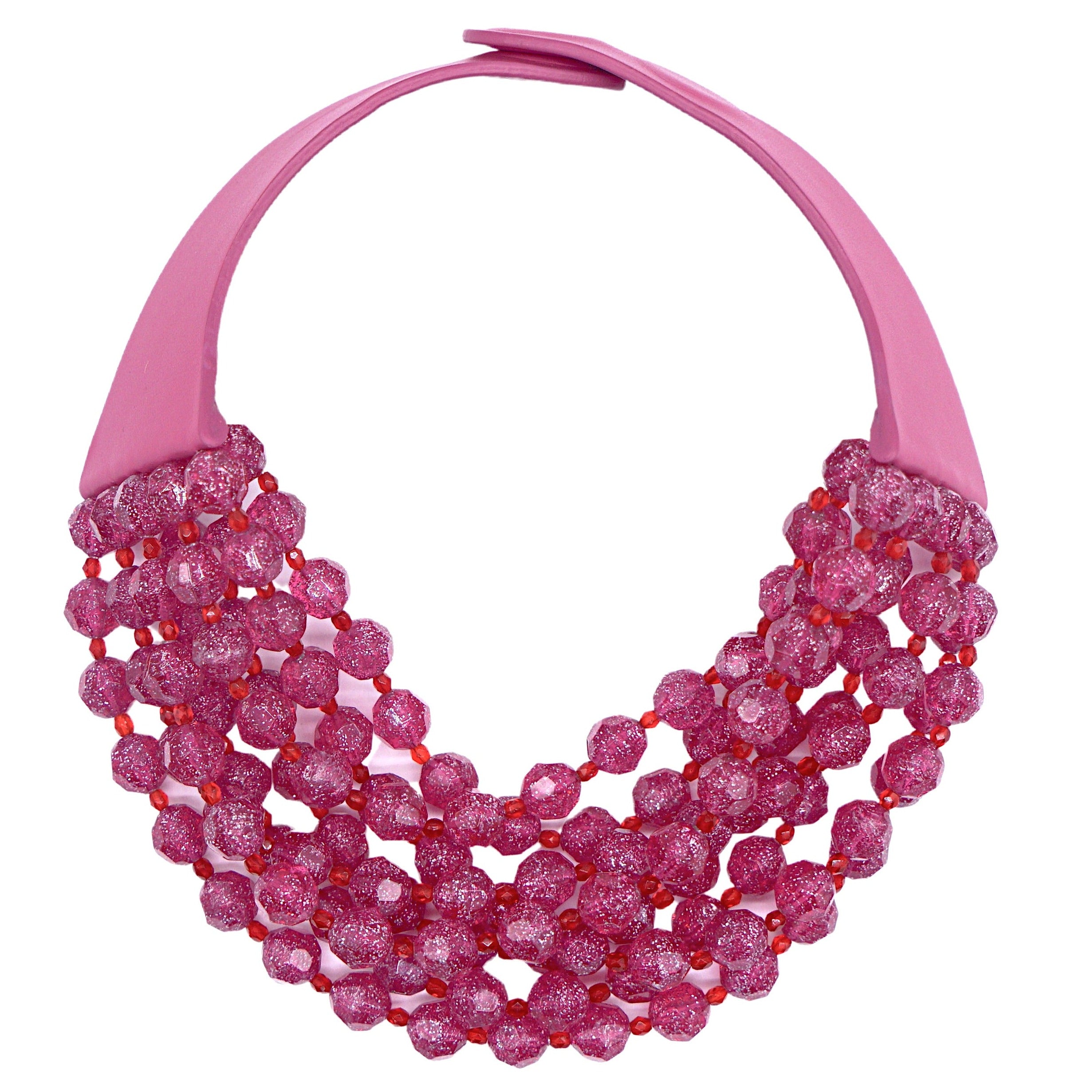 Luxe Punch Pink Shimmer Necklace