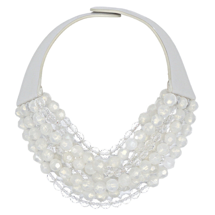 Sabrina Pearlized White Necklace