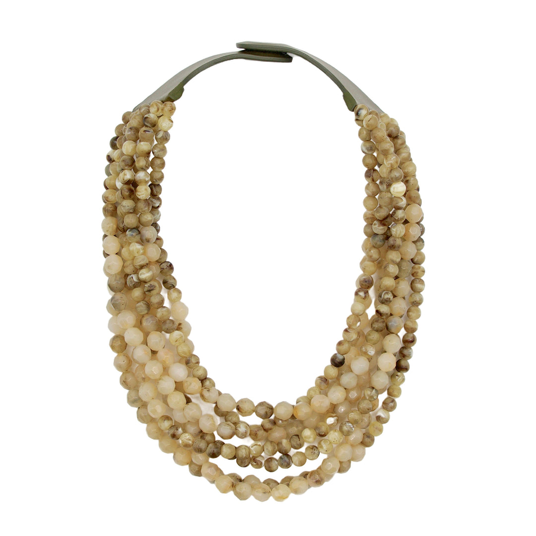 Helena Marble Khaki Necklace -  Fairchild Baldwin