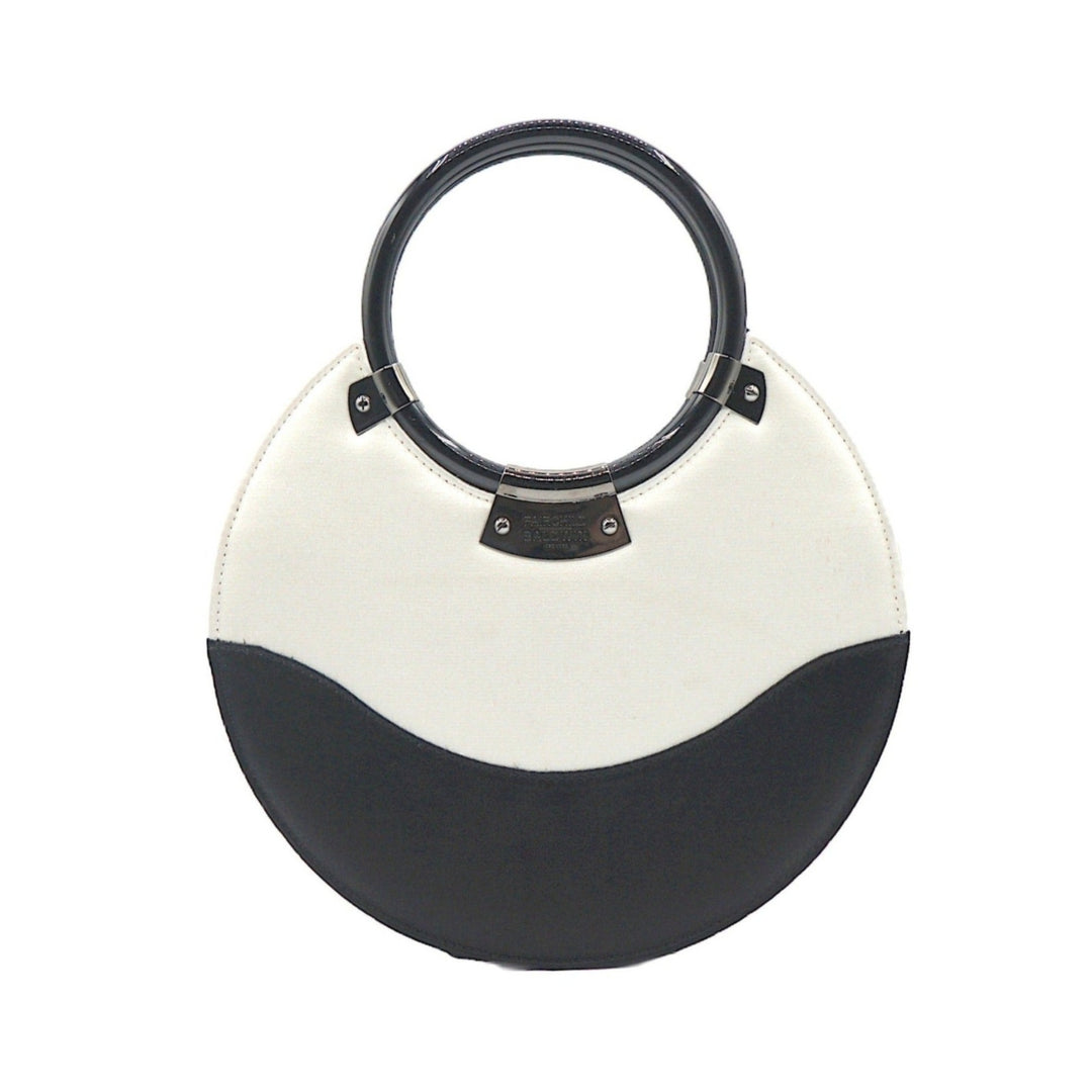 Signature "O" Black & White  Satin Bag -  Fairchild Baldwin