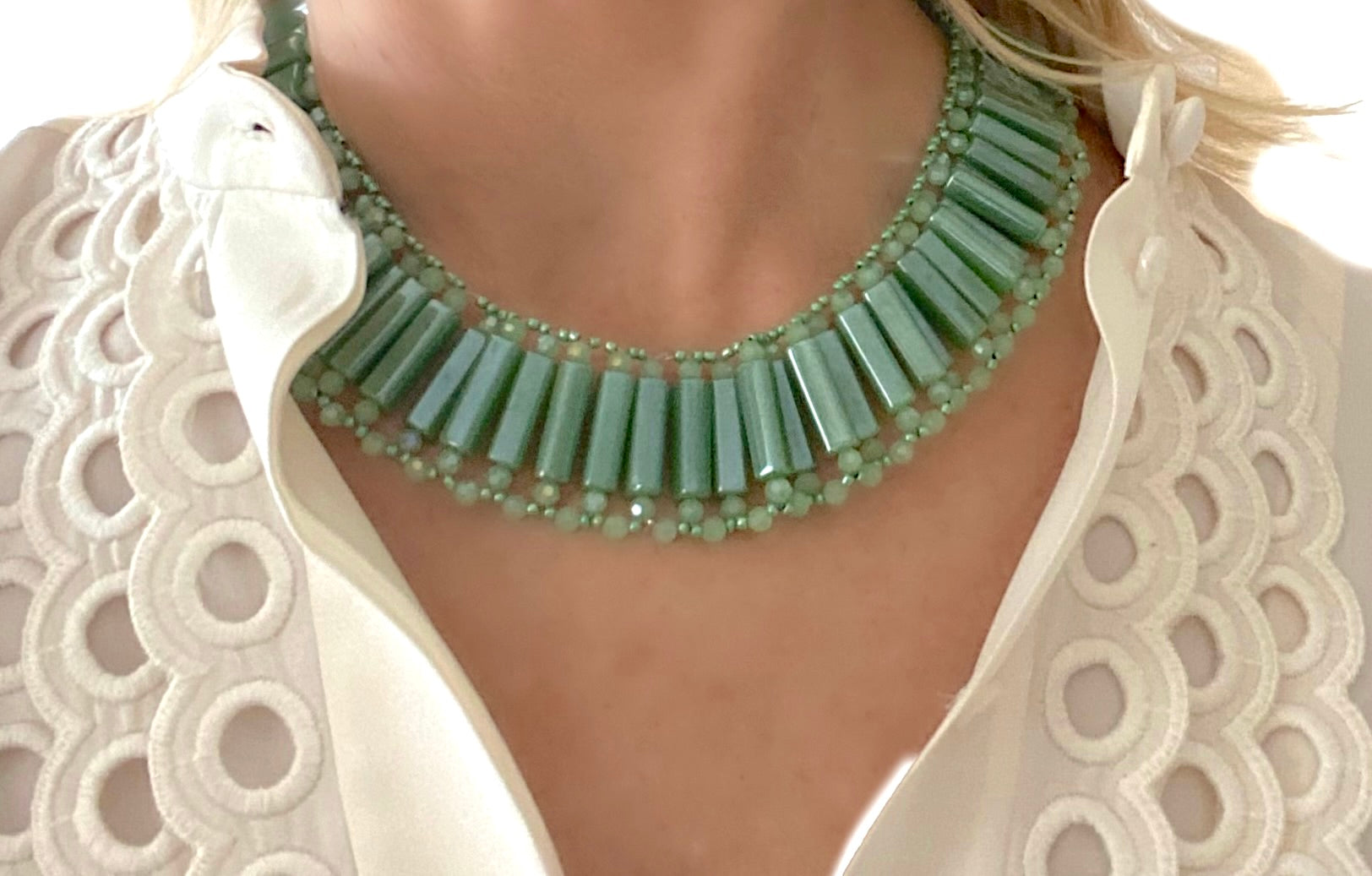 Maria Sage Green Necklace - Fairchild Baldwin