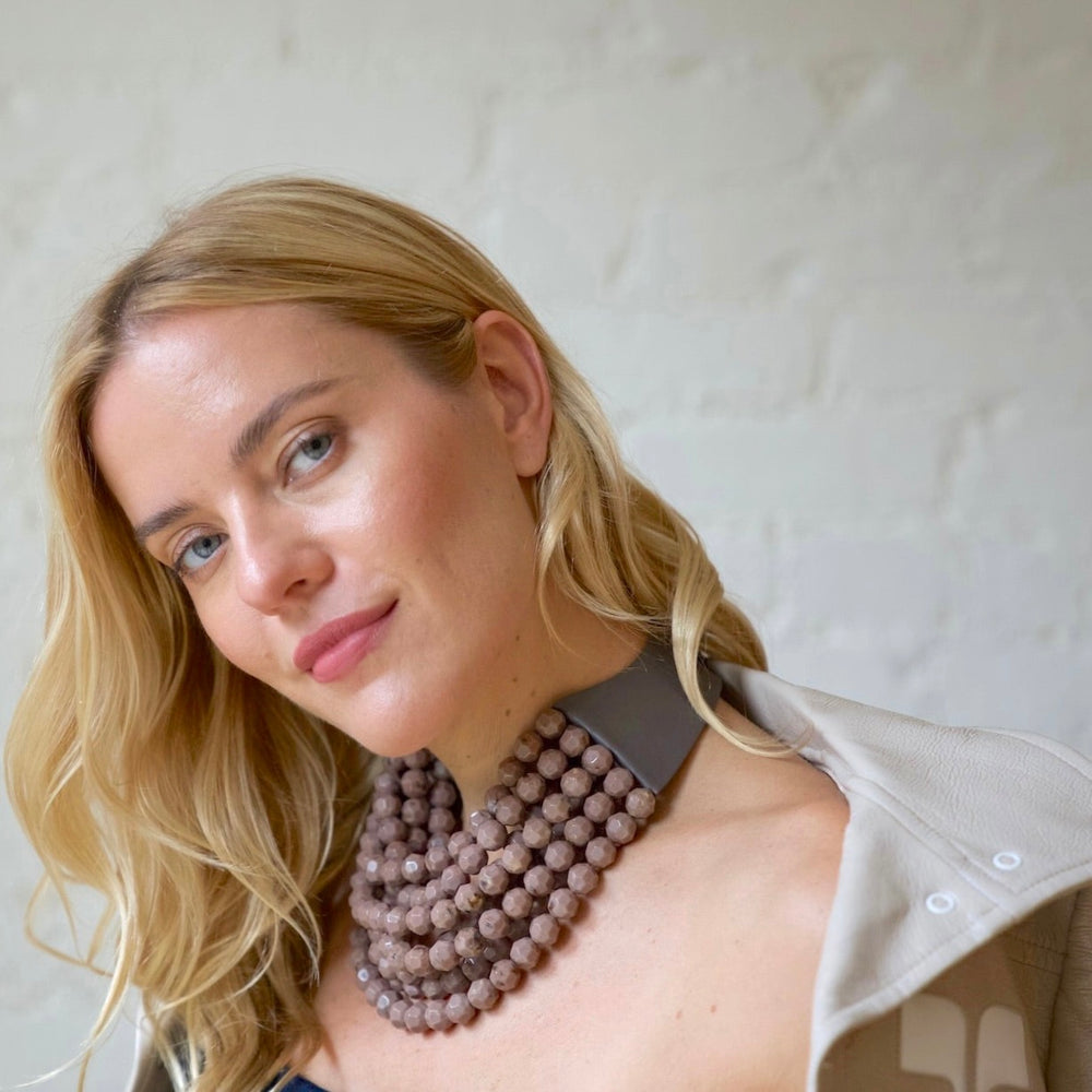 Bella Marble Mauve Necklace -  Fairchild Baldwin