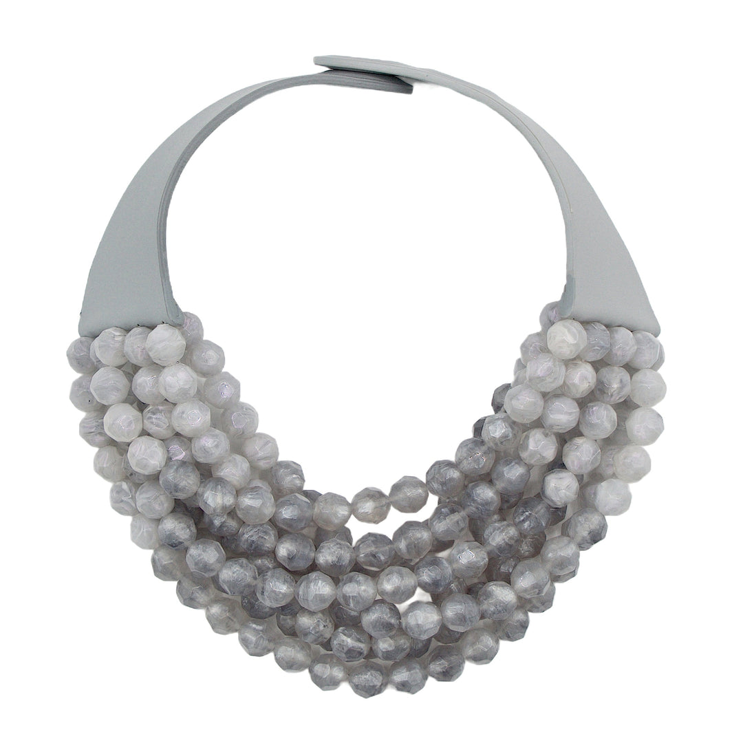 Gradated Bella Iridescent Smokey Grey Necklace -  Fairchild Baldwin