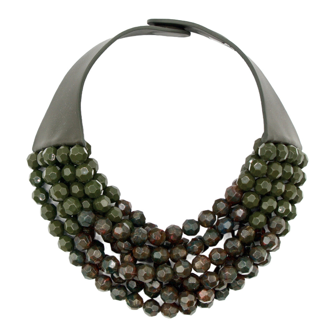 Gradated Bella Forest Olive Green Necklace -  Fairchild Baldwin