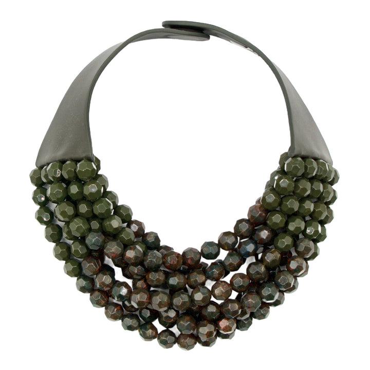 Gradated Bella Forest Olive Green Necklace -  Fairchild Baldwin
