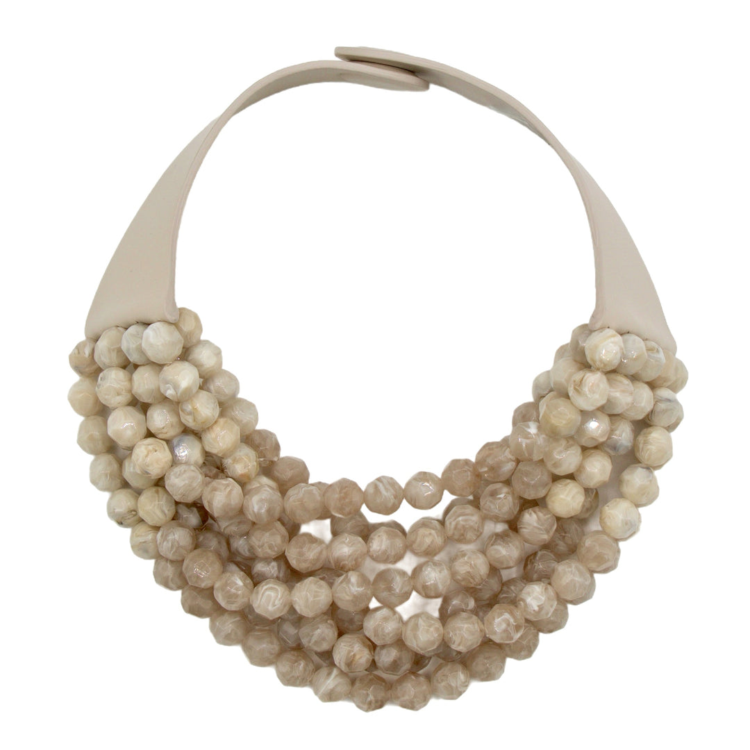 Gradated Bella Marble Neutral Champagne Necklace -  Fairchild Baldwin