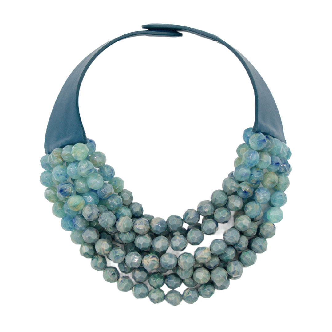 Gradated Bella Marble Cadet Blue Necklace -  Fairchild Baldwin