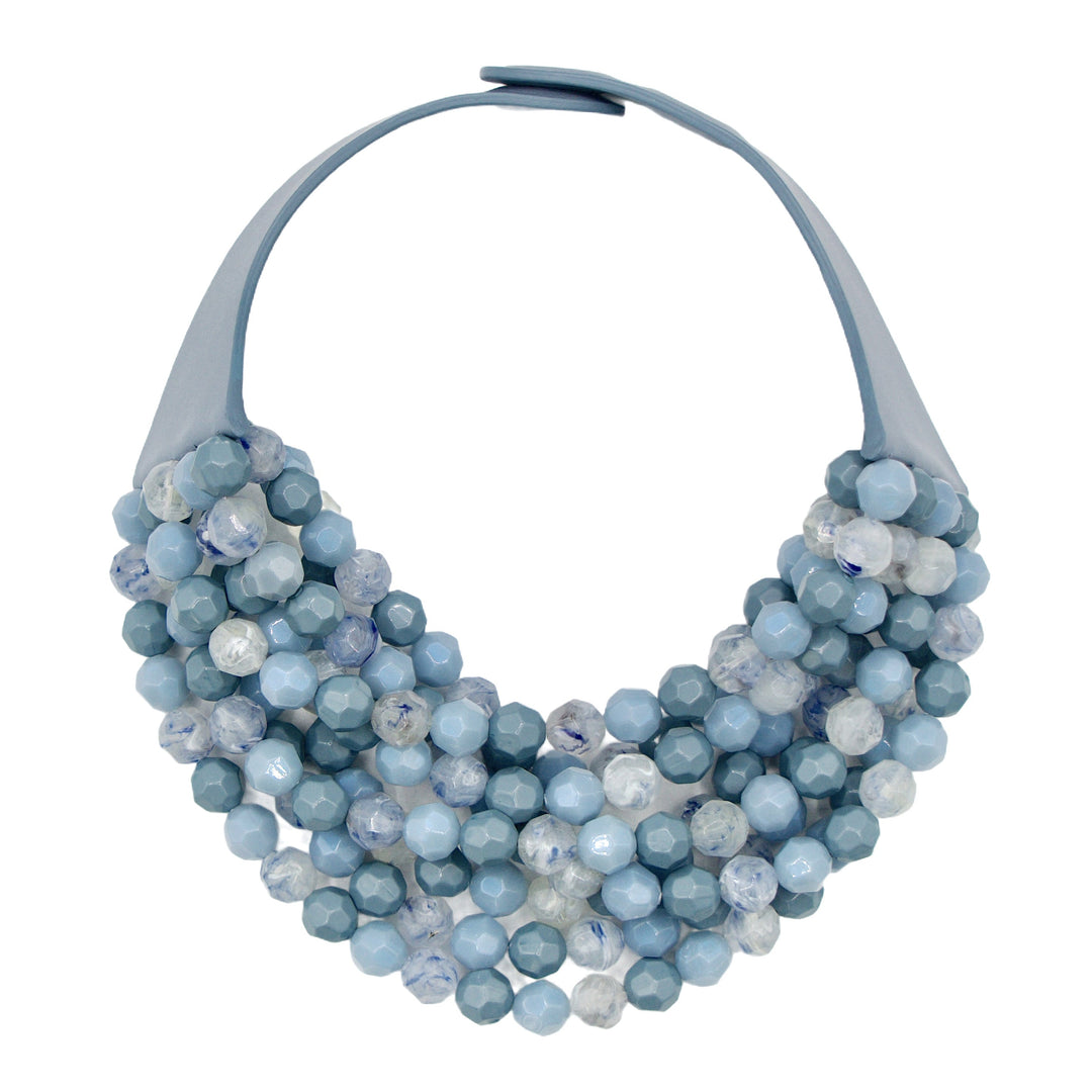 Bella Three Tone Cornflower Blue Necklace -  Fairchild Baldwin