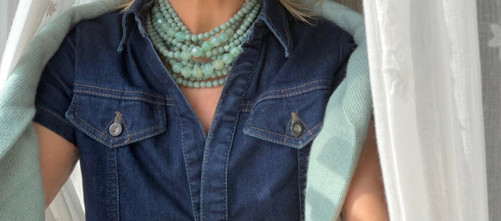 Marcella Marble Seafoam Necklace