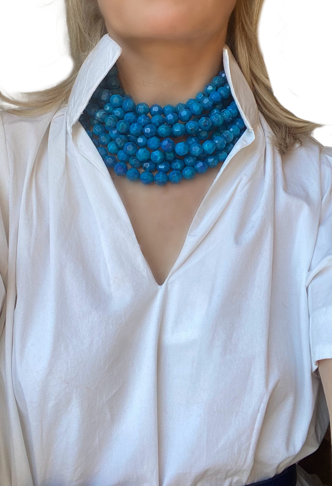Bella Marble Ocean Blue Necklace