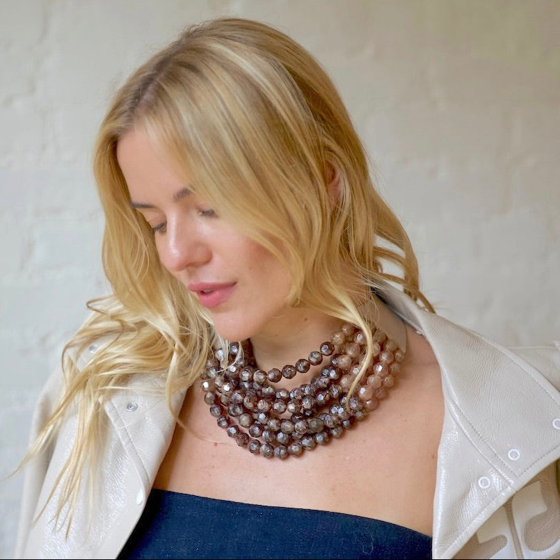 Gradated Bella Golden Pewter Necklace -  Fairchild Baldwin