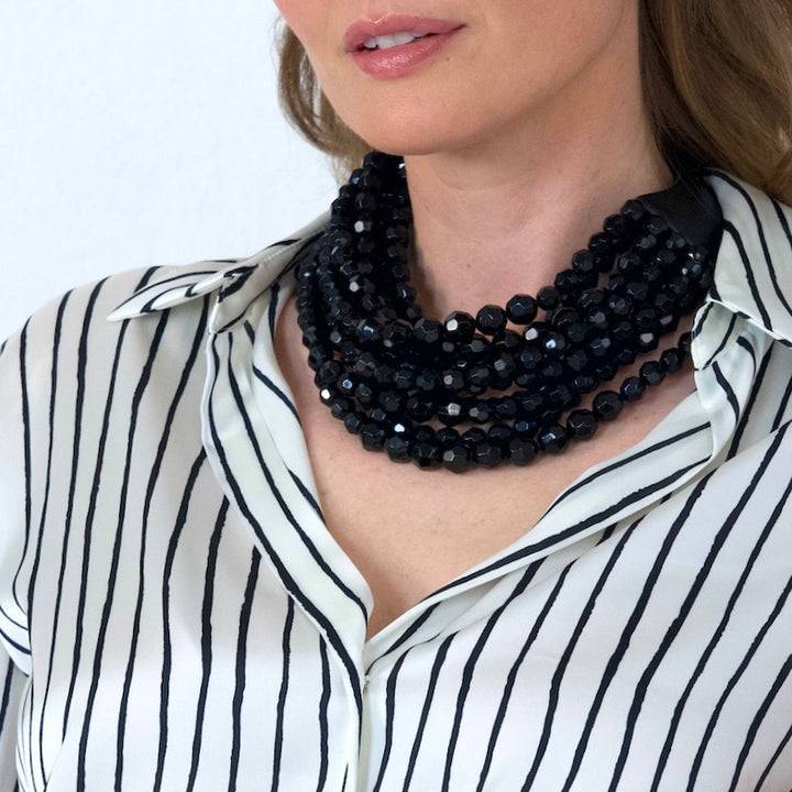 Bella Grace Jet Black Necklace
