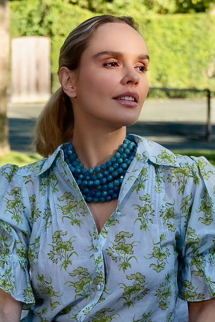 Bella Marble Teal Necklace