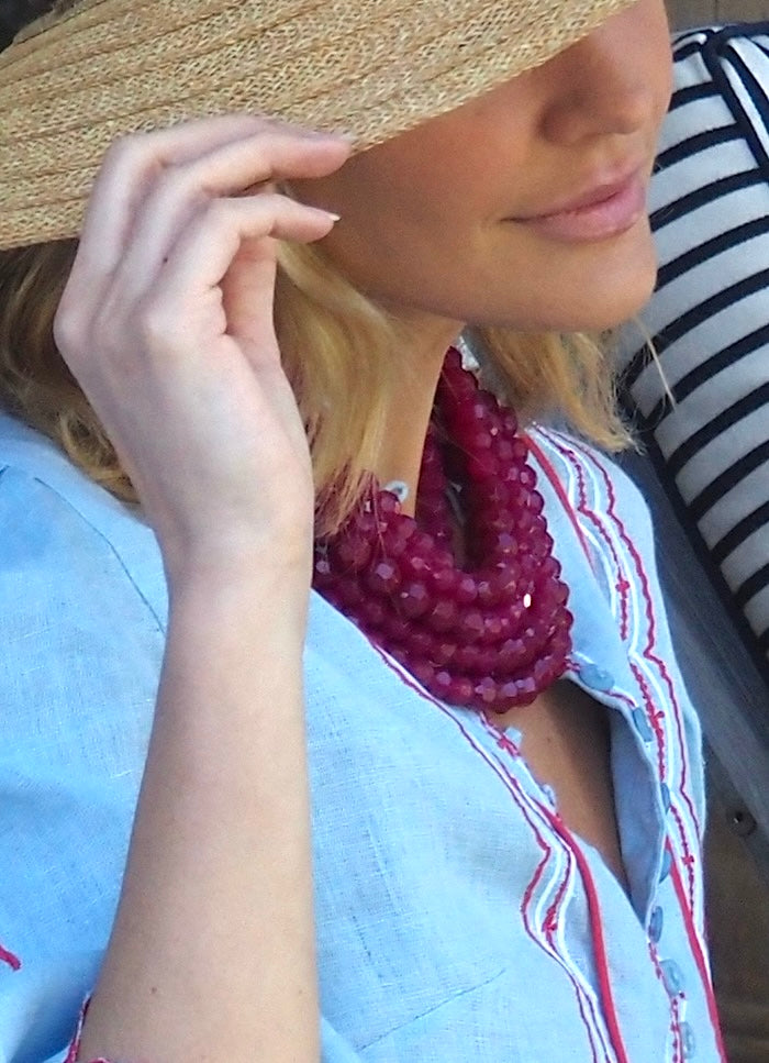 Bella Grace Fuchsia Necklace