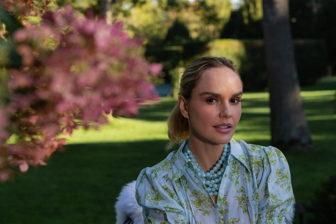 Bella Pearlized Blue Necklace