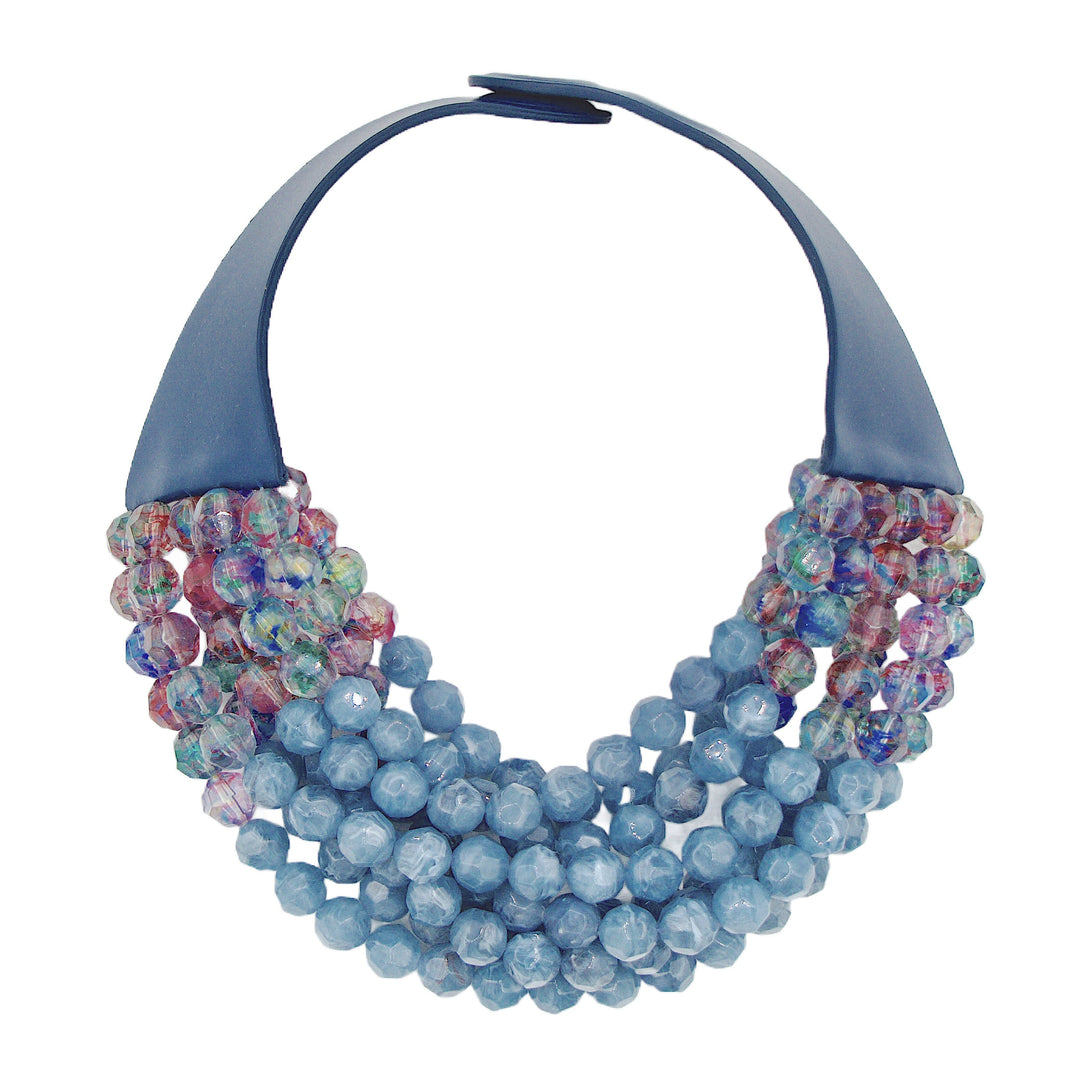Gradated Bella Gypsy Marble Denim Necklace -  Fairchild Baldwin