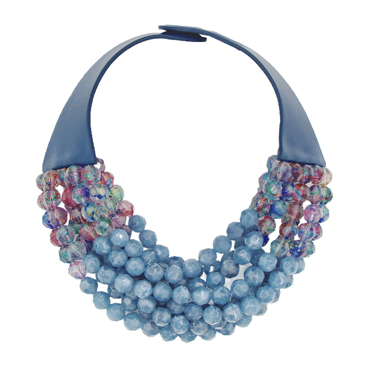 Gradated Bella Gypsy Marble Denim Necklace -  Fairchild Baldwin