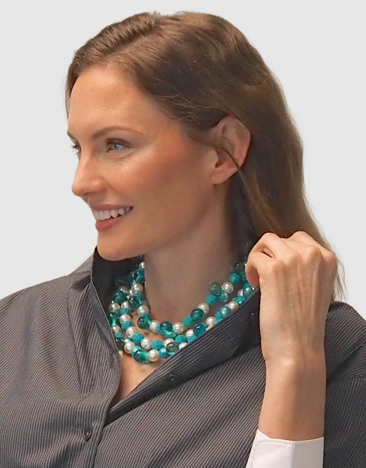 Gisella Aqua Necklace