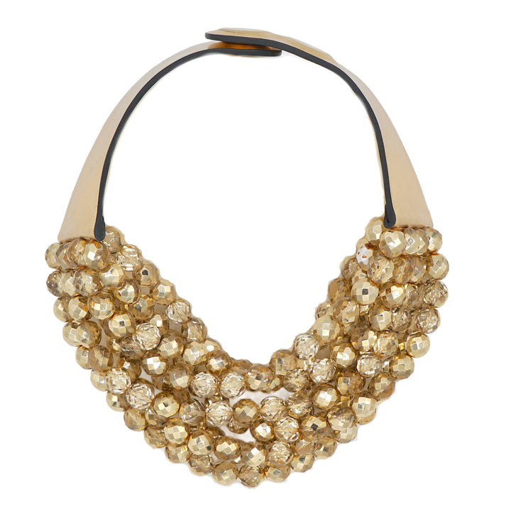 Bella Holiday Glass Gold Necklace