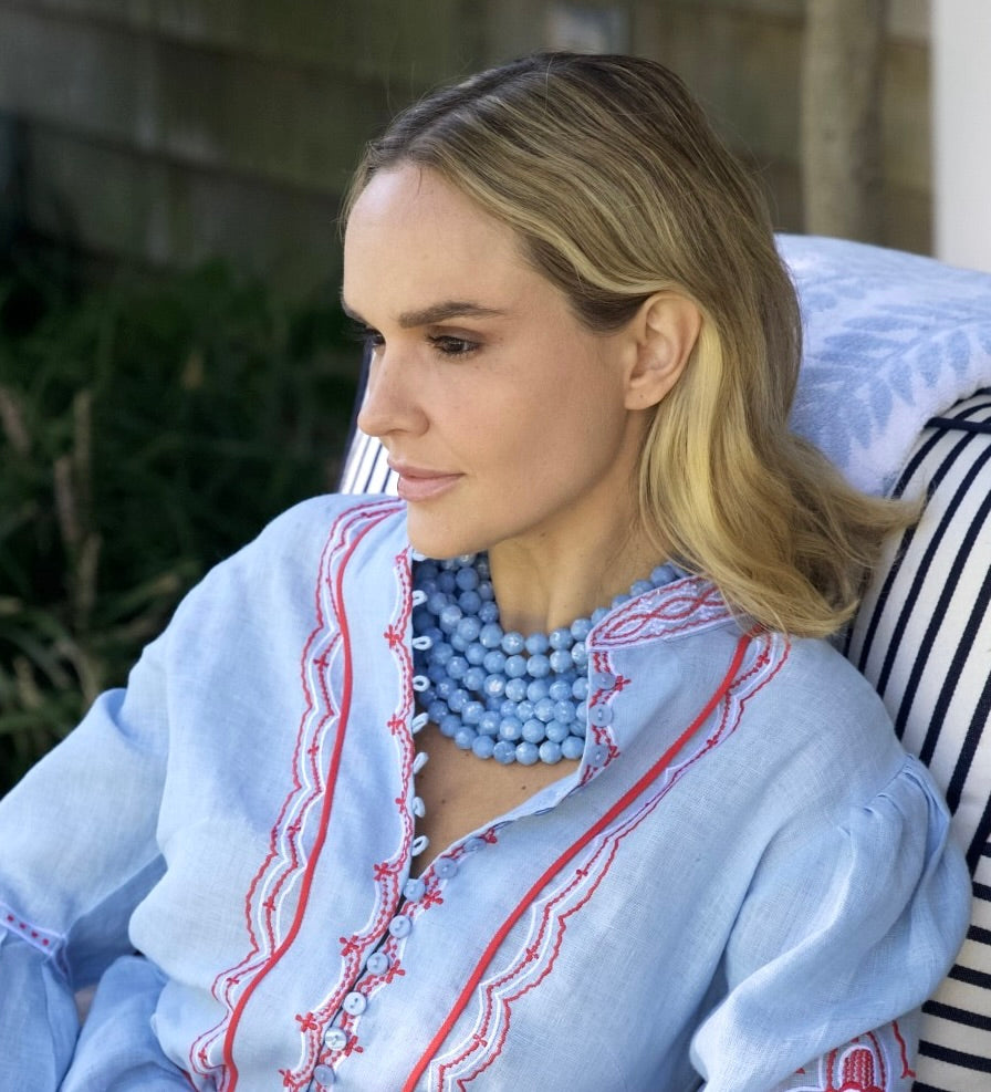 Bella Stone Cornflower Necklace