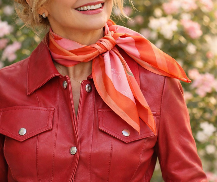 Parrot Tulip Pink Scarf -  Fairchild Baldwin
