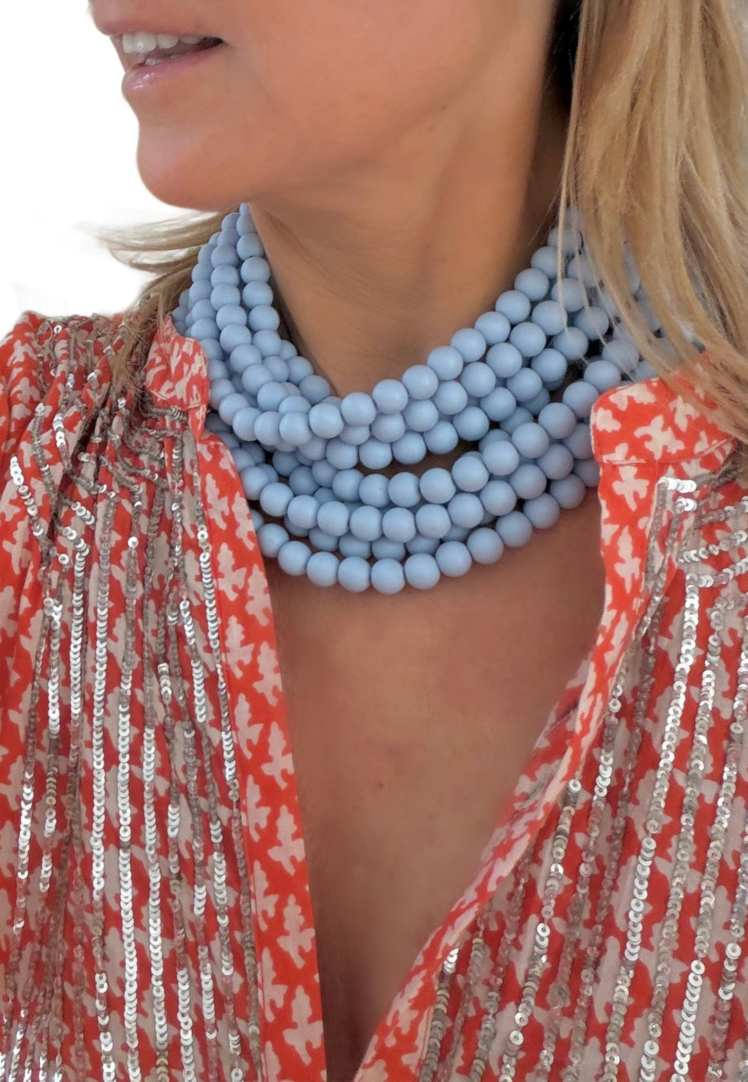 Medium Bella Matte Cornflower Necklace -  Fairchild Baldwin