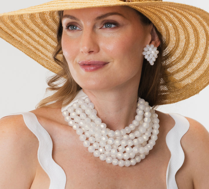 Bella Pearlized White Necklace