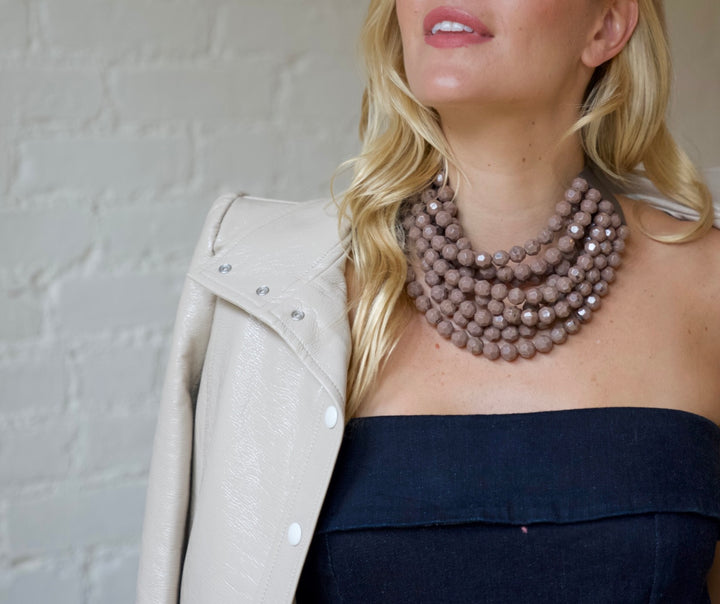 Bella Marble Mauve Necklace -  Fairchild Baldwin