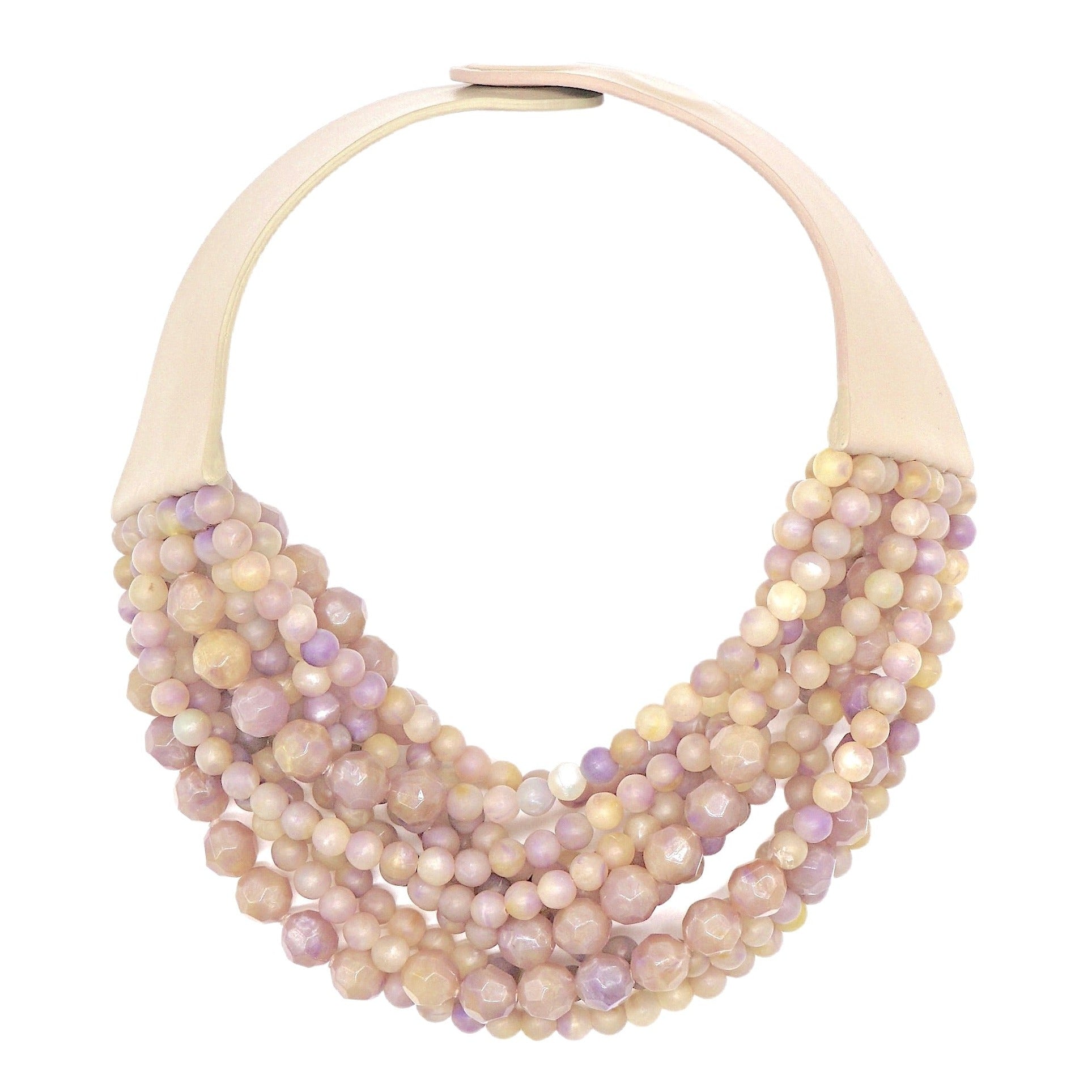 Soft Lavender Yellow Necklace