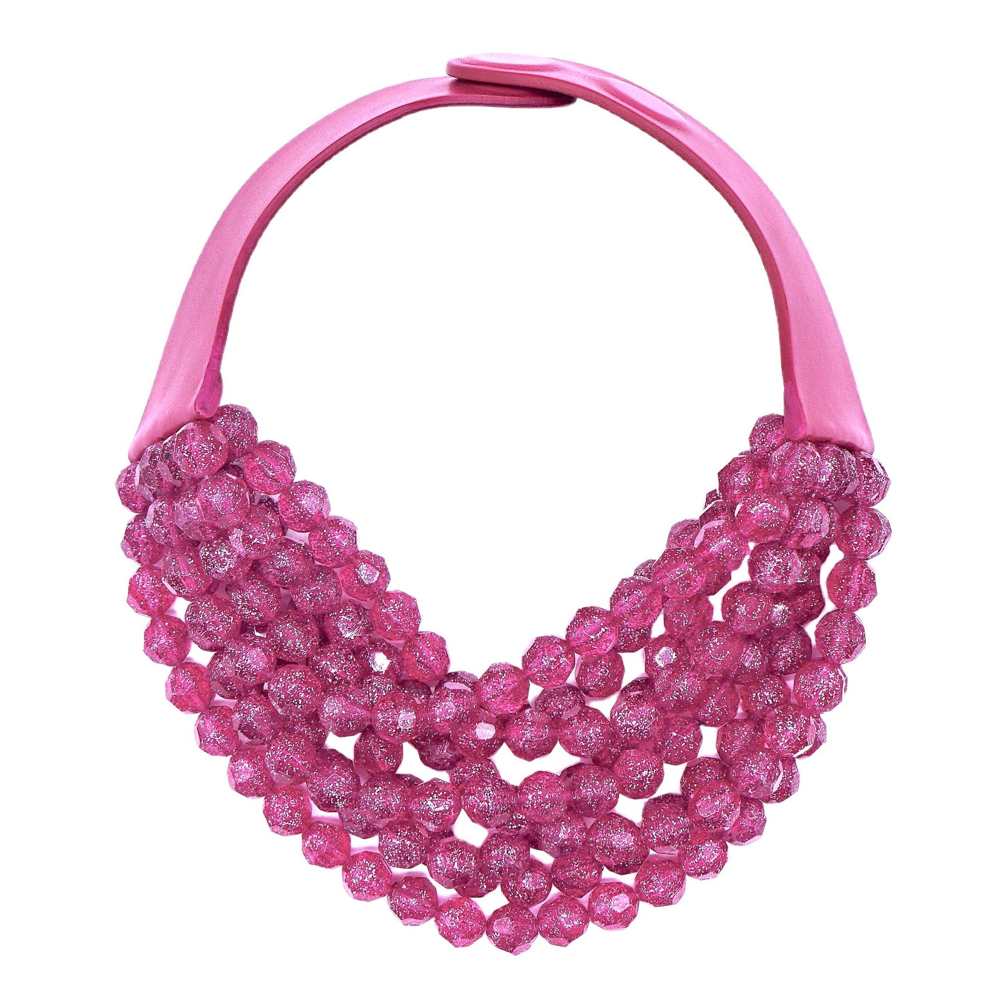 Punch Pink Shimmer Necklace