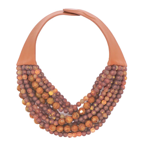Marble Autumn Rust Necklace