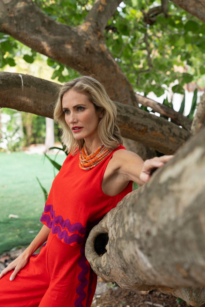 Marcella Tropical Orange Necklace