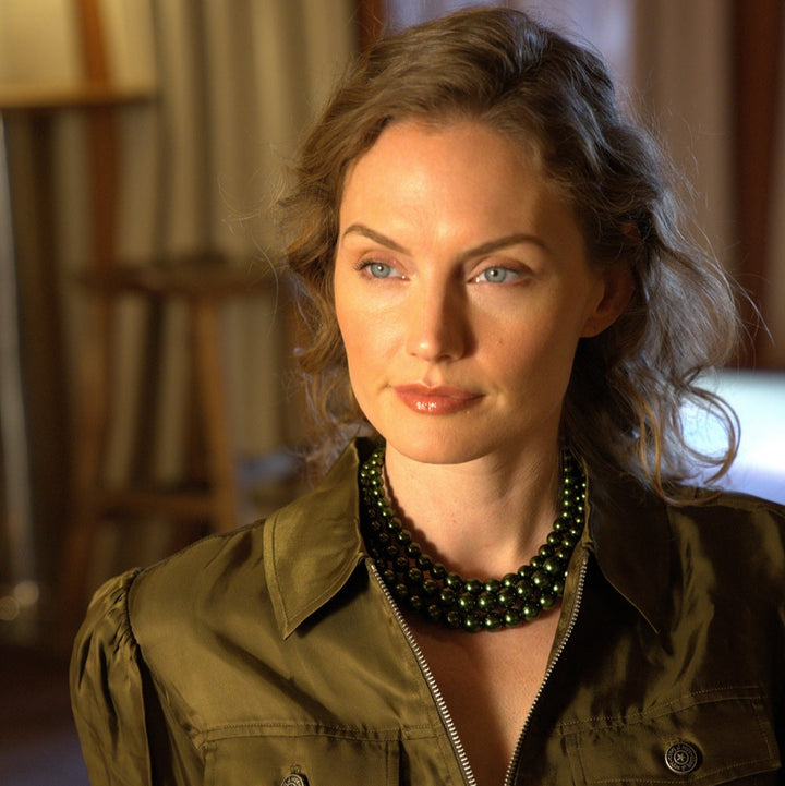 Pearl Grace Emerald Green Necklace