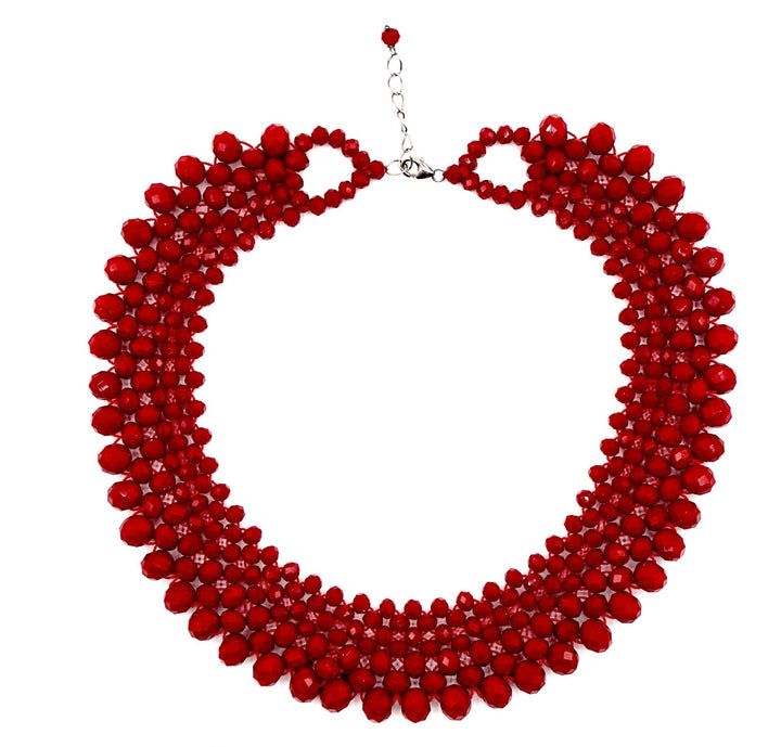 Bib Holiday Red Necklace