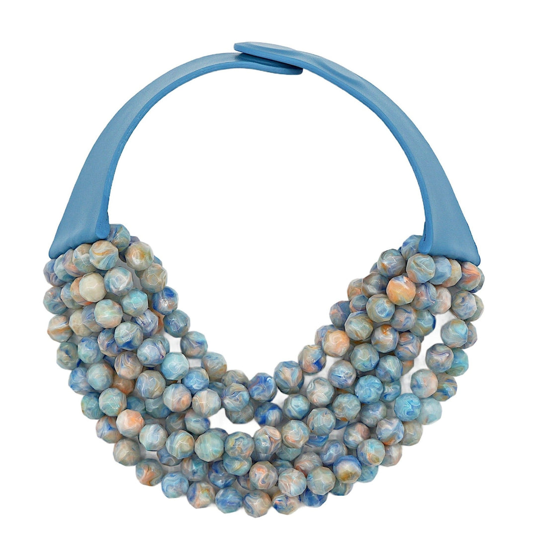 Bella Marble Beach Blue Necklace