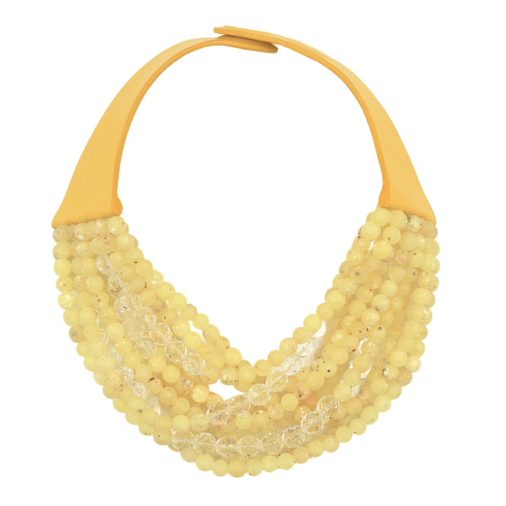 Marcella Crystal Yellow Necklace