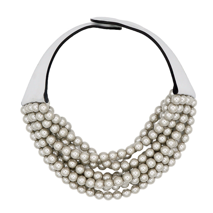 Bella Silver Glass Pearl Necklace