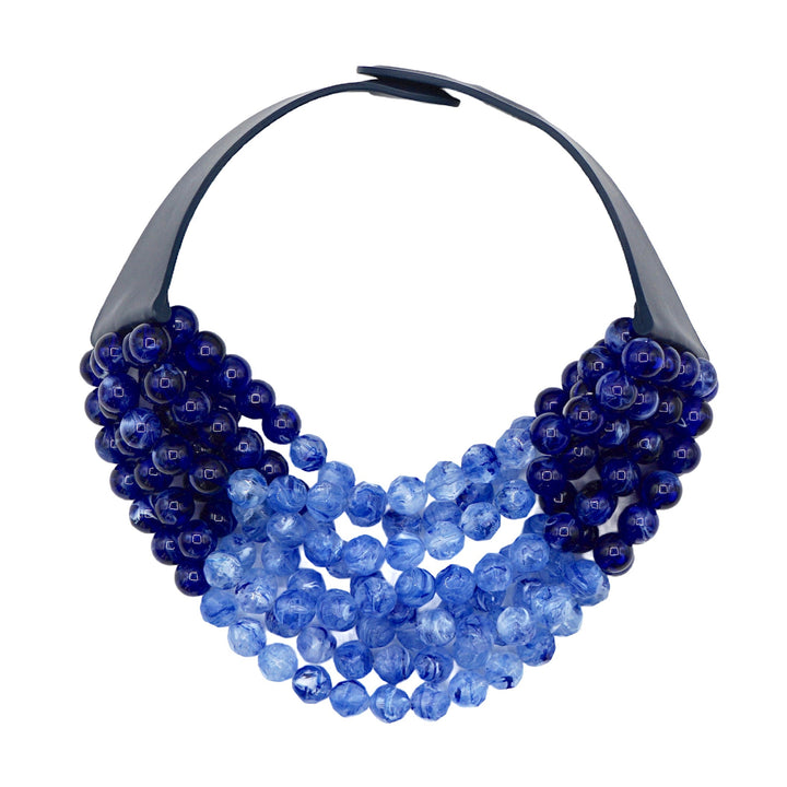 Bella Two Tone Beach Blue and Deep Lapis Necklace