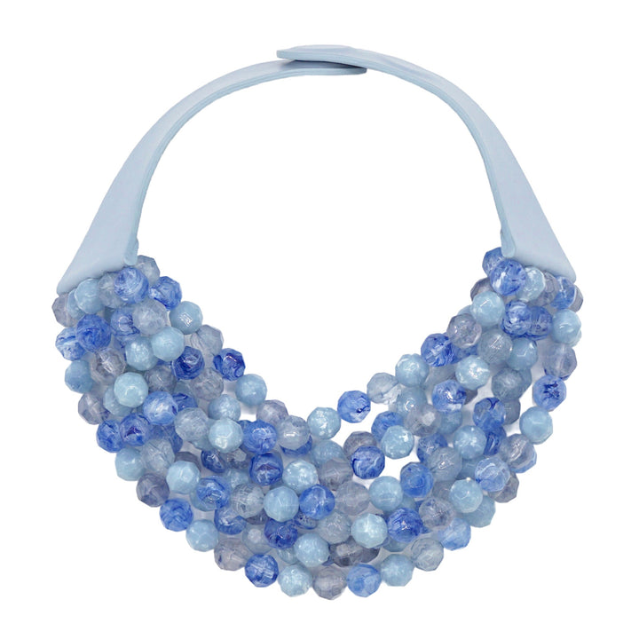 Bella Three Tone Ischia Stone Cornflower Necklace