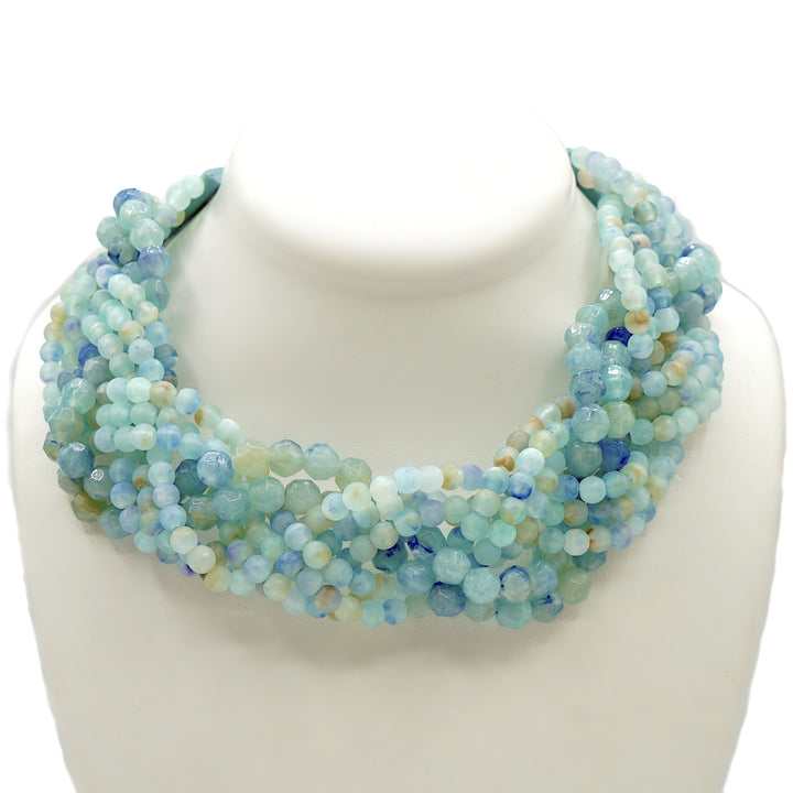 Olympia Braided Capri Sea Glass Necklace