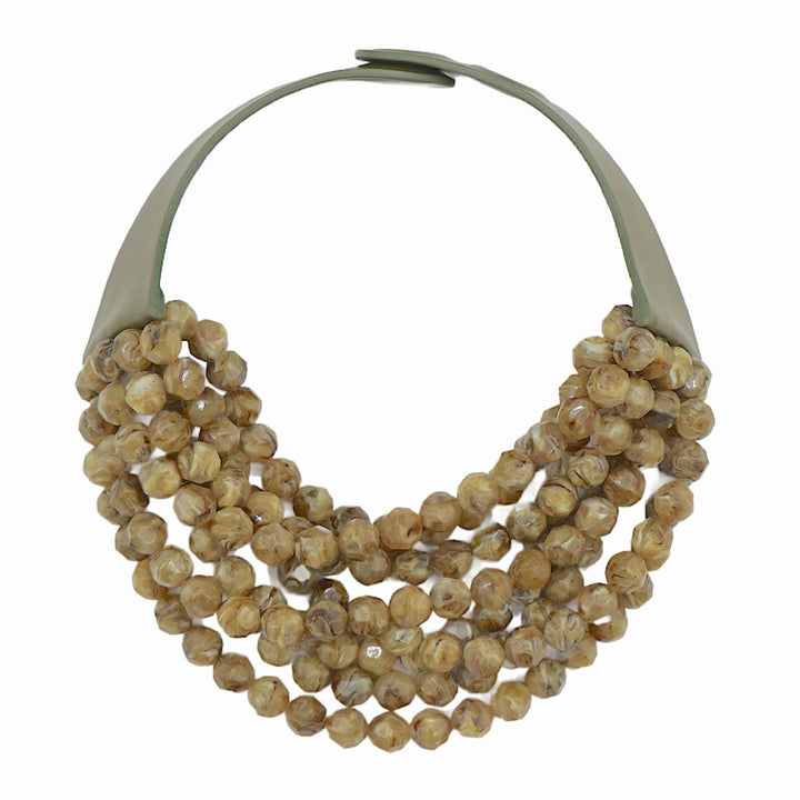 Bella Marble Khaki Necklace