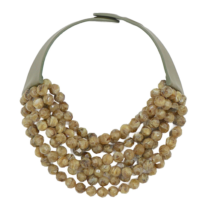 Bella Marble Khaki Necklace