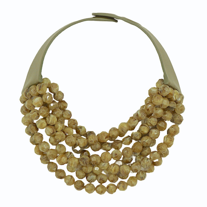 Bella Marble Khaki Necklace