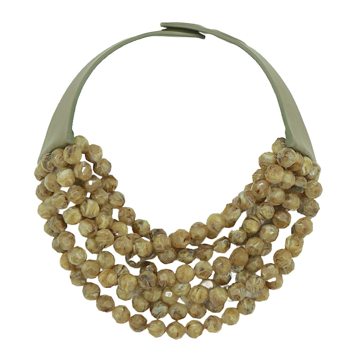 Bella Marble Khaki Necklace