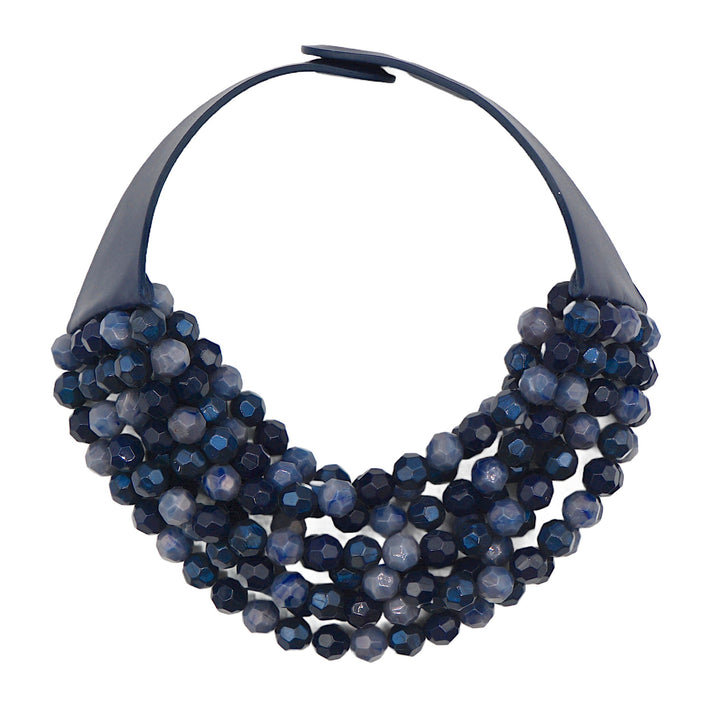 Bella Three Tone Winter Navy Necklace