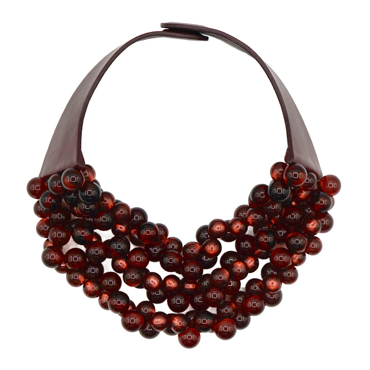 The Bubble Burgundy Necklace