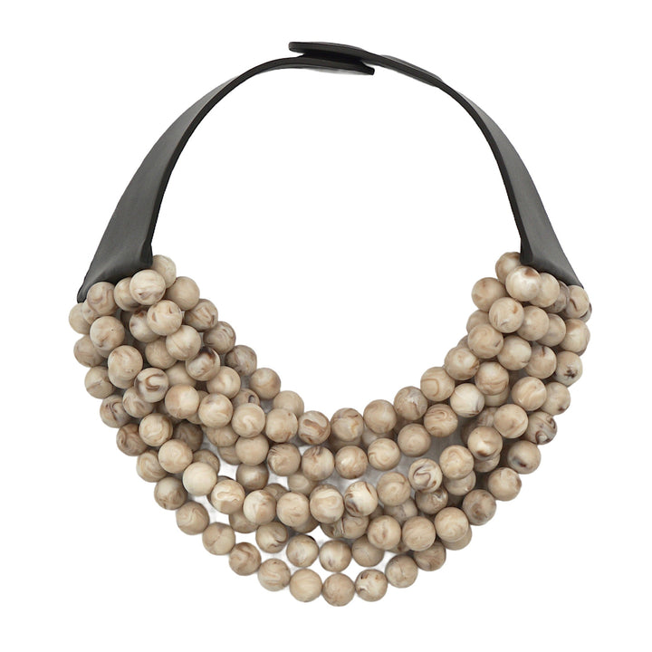 Round Bella Matte Tiramisu Necklace
